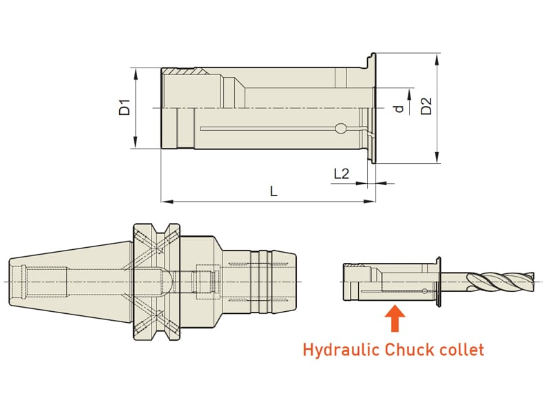 HYDRAULIC CHUCK COLLET(REDUCTION SLEEVE:OPEN TYPE) Аструм Групп Тула